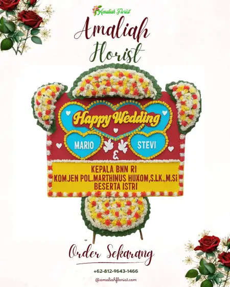 Papan Bunga Pernikahan Pangongangan